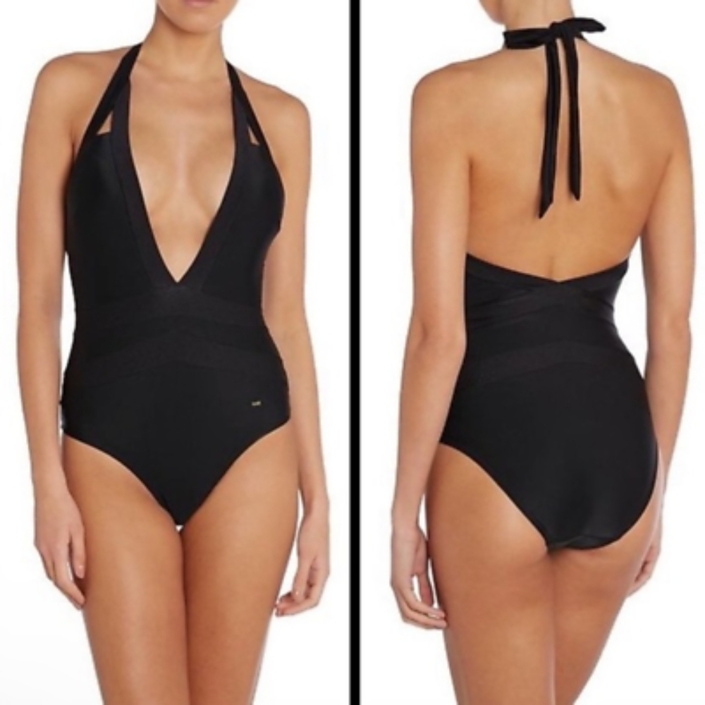 NWT Ted Baker Railinda halter Triangle Cut Out Swimsuit - Picture 1 of 7